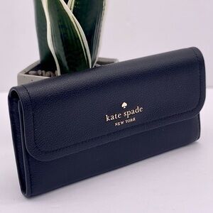 Kate Spade Rosie Large Flap Wallet Black